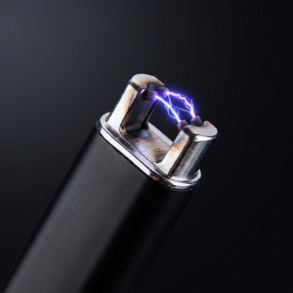 Close-up of the windproof plasma arc at the lighter tip